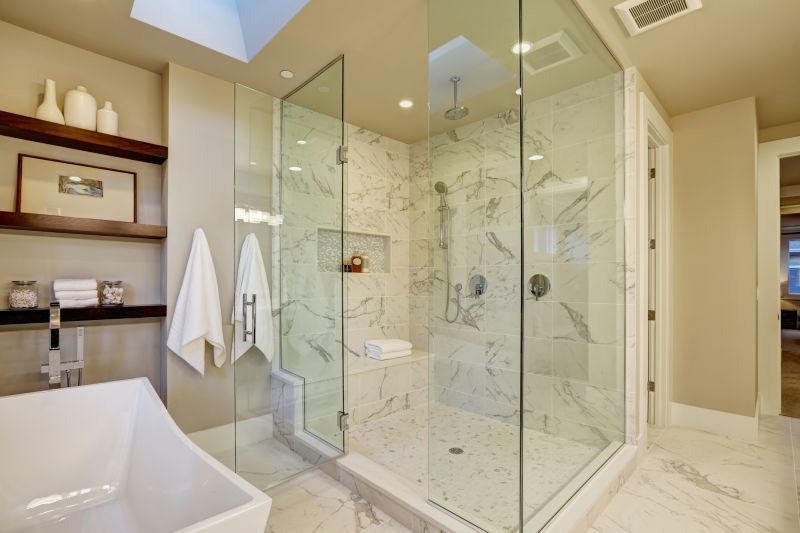 Minimalist Shower with Glass Walls